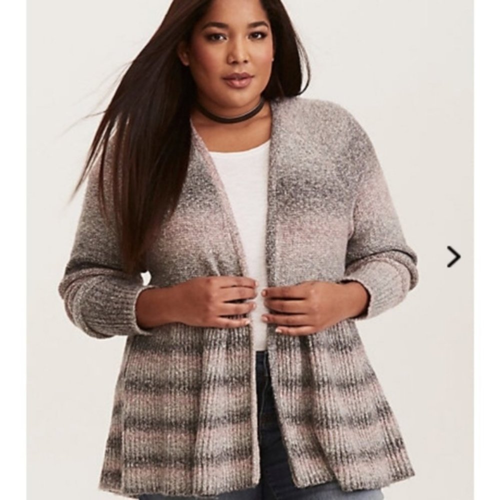 💸💸Torrid Ombre Stripe Open Front Cardigan